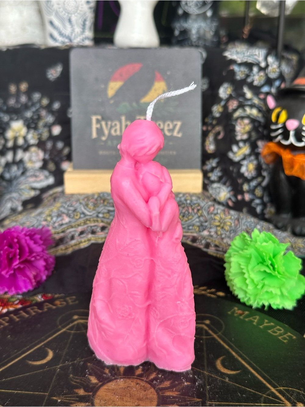 Pink Mother & Child Candle